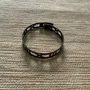 Dark Gold Geometric Cuff Bracelet